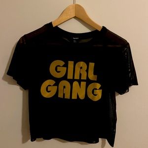 “Girl gang” mesh top